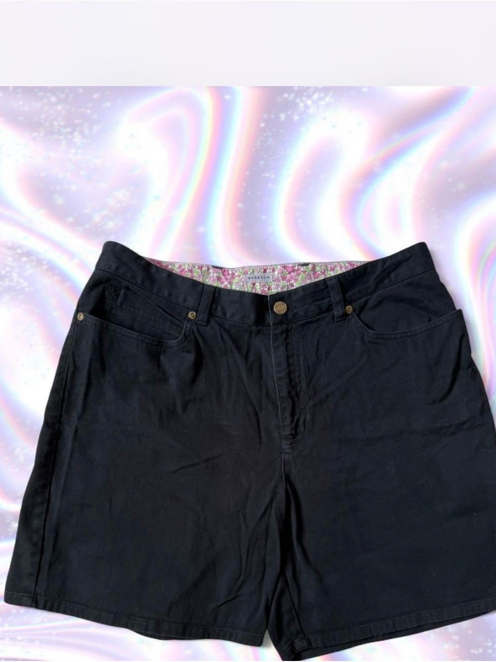 Jones New York Black High Waist Women’s Shorts